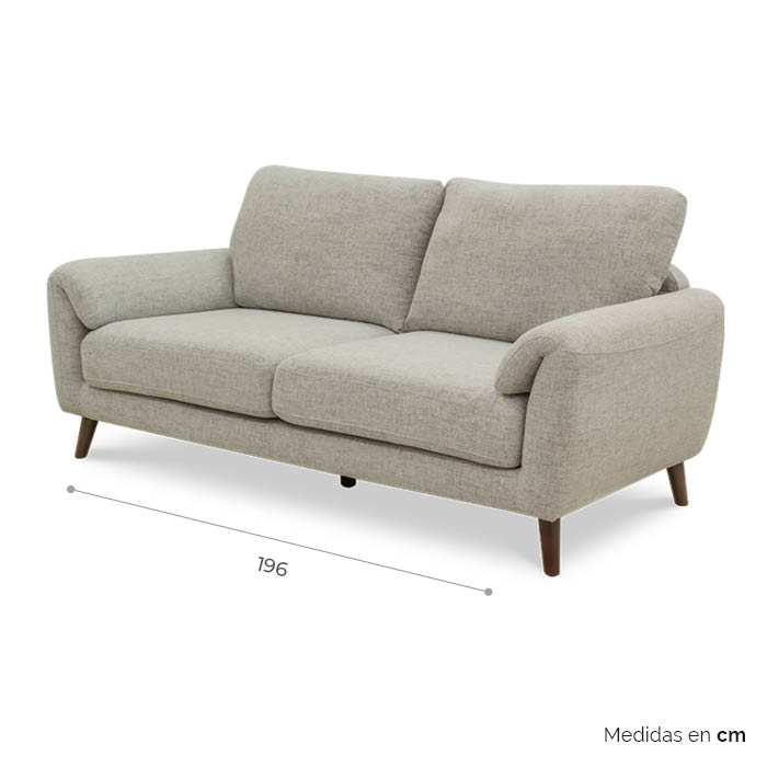 Sofa Tela Gris Claro Dako | Sofá | salas